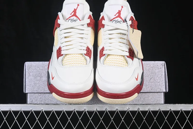 All Categories Air Jordan Jordan Series Basketball Shoes Air Jordan 4 LJR Version Nigel Sylvester x Air Jordan 4 Retro "Brick After Brick" AJ4 Joe 4 White Red Urine Stains 2.0 IQ8055-100